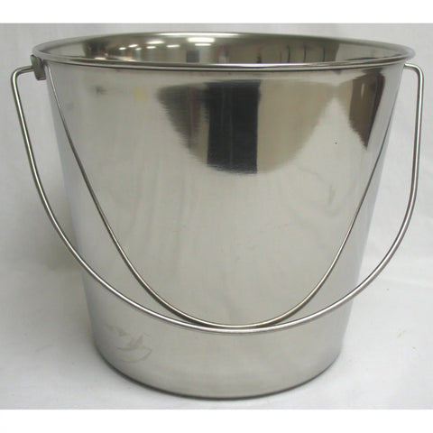 Bucket - Stainless Steel Round Pail w/Handle
