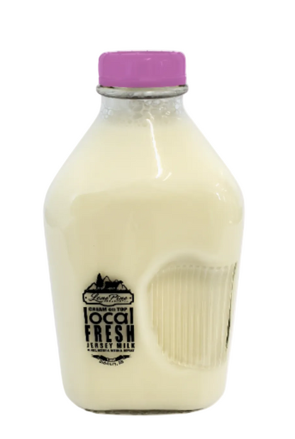 Lone Pine Jerseys & Creamery - Local Fresh Milk - PRICE INCLUDES $3 BOTTLE DEPOSIT