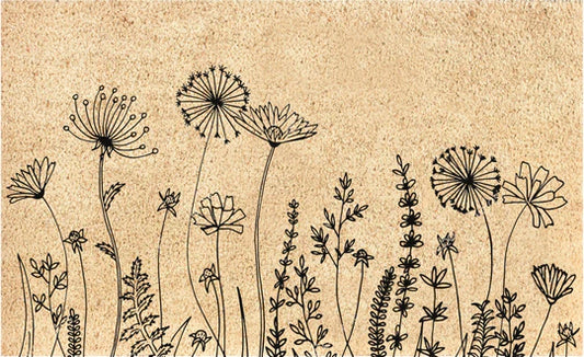Door Matt - Coir - Wildflowers