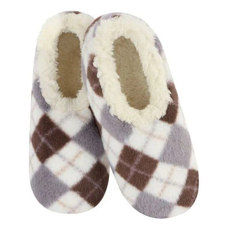 Snoozies - Argyle Faux Fur