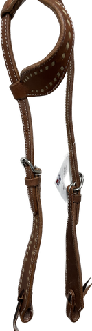 True North - Leather One Ear Headstall w/Rawhide Buckstitch and Ties