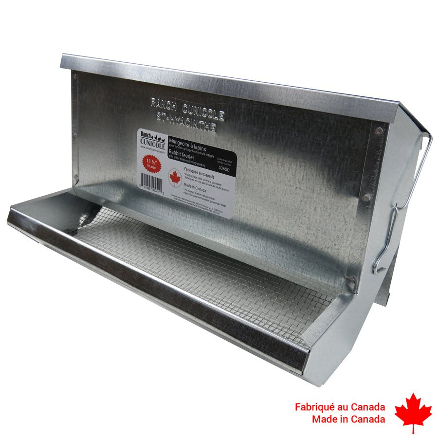 RC - Metal Small Animal Feeder - 11 1/2" Wide - Canadian Made