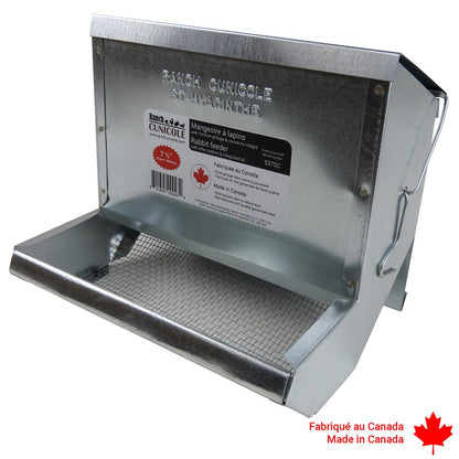 RC - Metal Small Animal Feeder - 7 1/2" Wide - Canadian Made