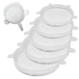 Reusable Silicone Foodsaver Lids - Assorted Sizes 6 Pc Set