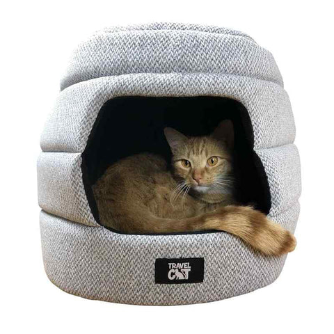 Travel Cat- The Meowbile Home- Convertible Cat Bed and Cave