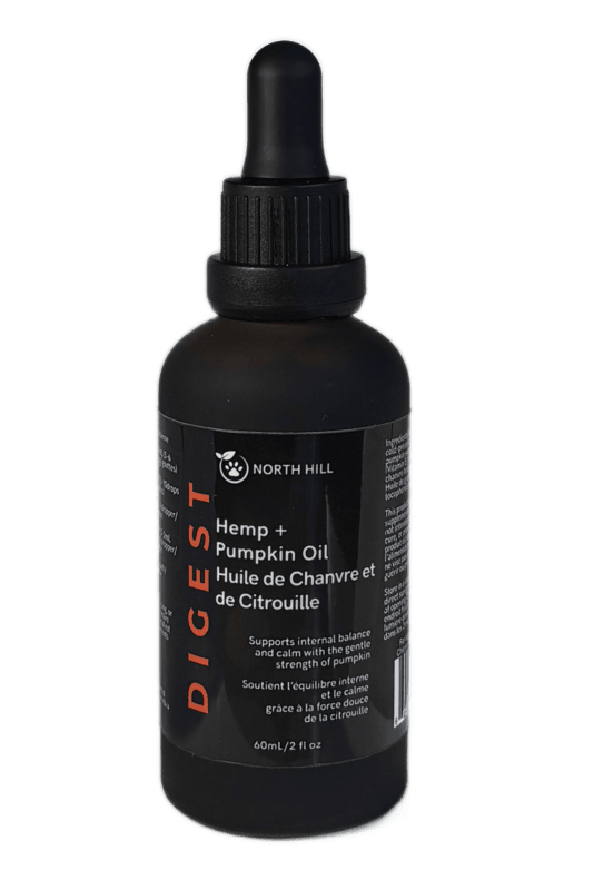 North Hill - Hemp Oil For Dogs - Digest - Hemp & Pumpkin - 60mL