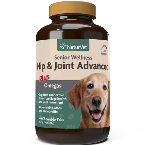Naturvet Senior Wellness Hip and Joint Advanced Plus Omegas 40 Soft Chews