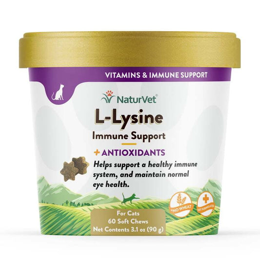 NaturVet Cat - Lysine Immune Support Soft Chews - 60