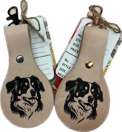 Hand made Leather Laser Engraved Key Fobs