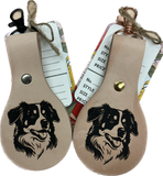 Hand made Leather Laser Engraved Key Fobs