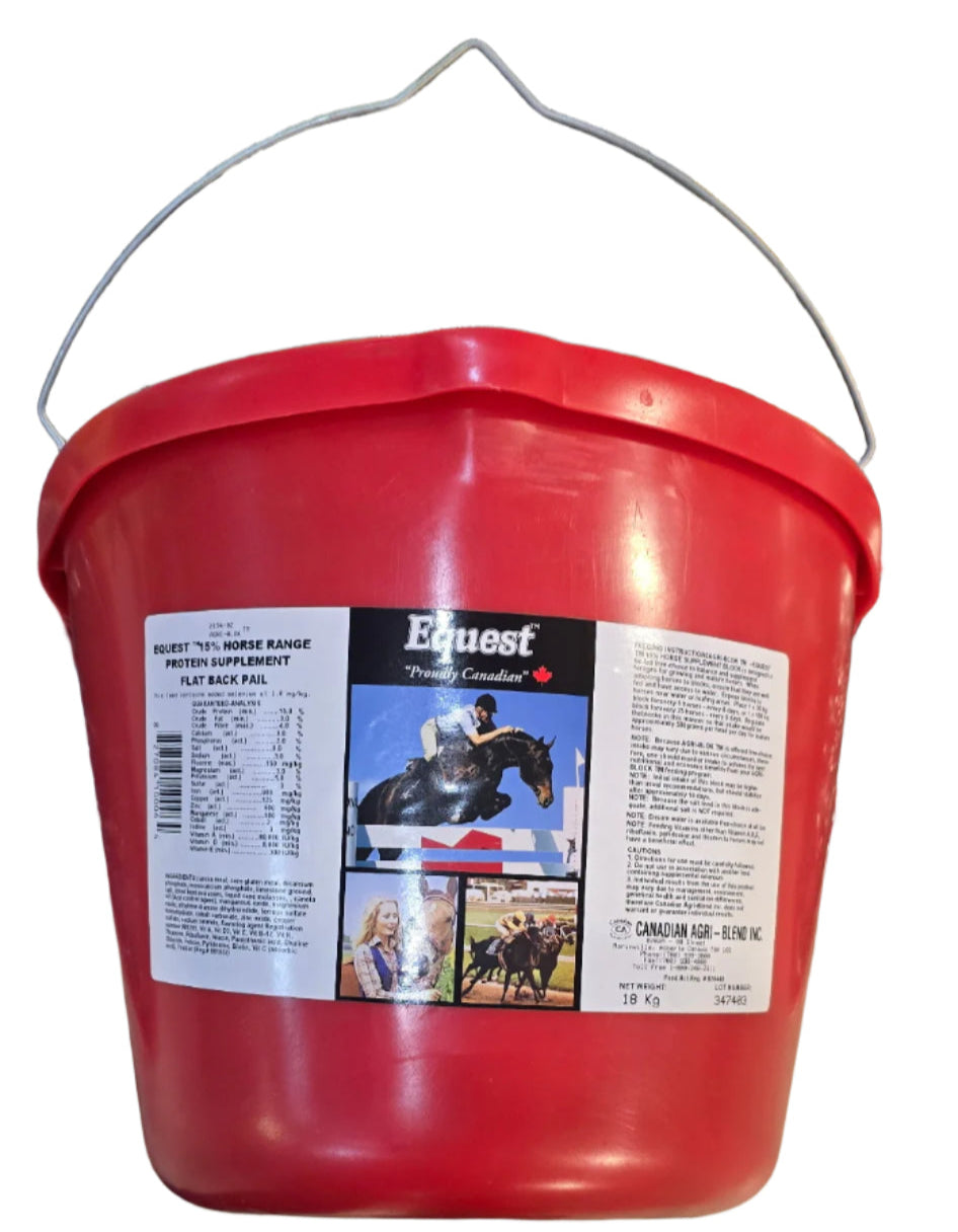 Agri-Blok - Equest 15% Protein Mineral - Flat Back Pail - 18kg/39.6lbs