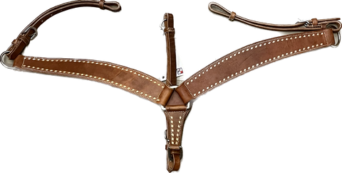 True North -Breast Collar Harness Leather w/Rawhide Buckstitch