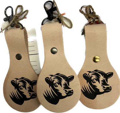 Hand made Leather Laser Engraved Key Fobs