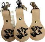 Hand made Leather Laser Engraved Key Fobs
