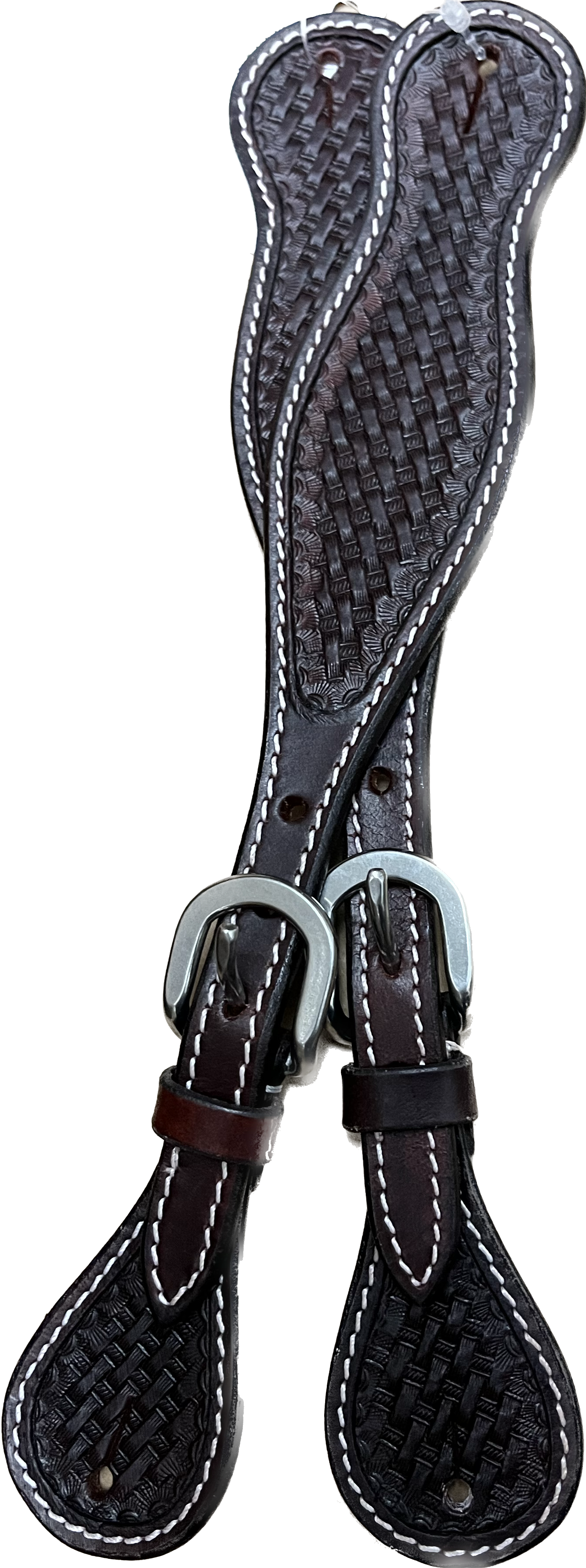 True North - Basket Weave Spur Straps - Dark Oil