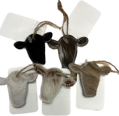 Hand Made Hide Holiday Ornaments