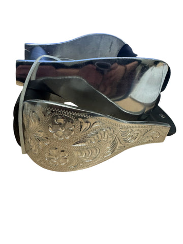 True North - Aluminum Engraved Show Stirrups