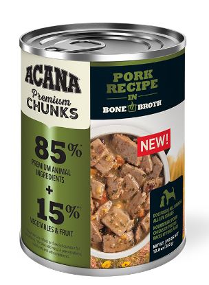 Acana - Wet Dog Food - Premium Chunks - Recipe in Bone Broth - 12.8 Oz/363g