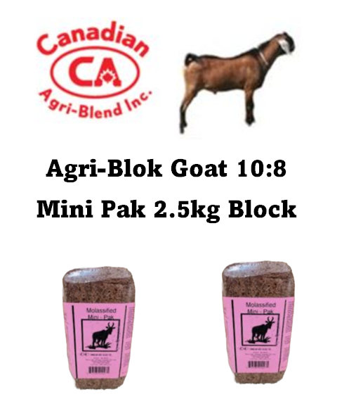 Agri-Blok - 10:8 Goat Mini-Pak- 2.5 Kg Block