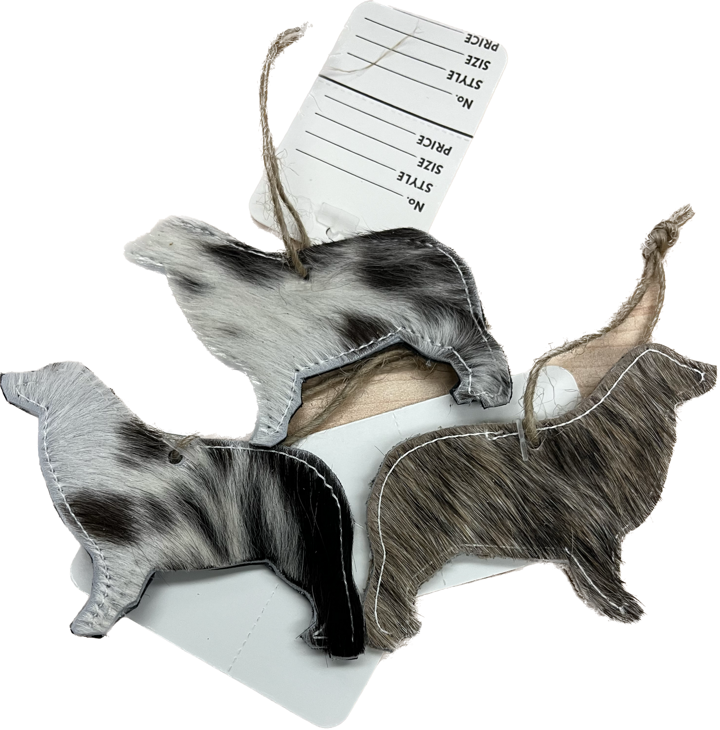 Hand Made Hide Holiday Ornaments