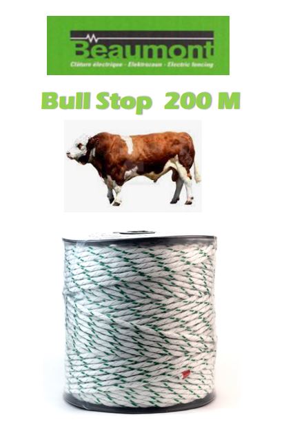 Beaumont - Bull Stop - Braided - White/Green Electrical Rope - 200 m