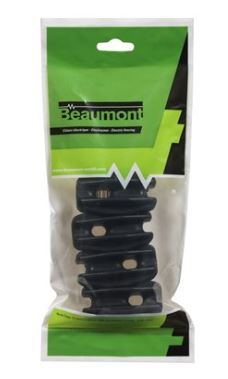 Beaumont - Electric Fencing Corner Insulator - Black - 4 Pack