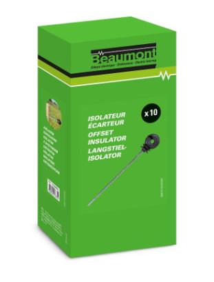 Beaumont - Screw-in Ring Offset Insulators - Black - 10/Pack (7.8" Off Set)