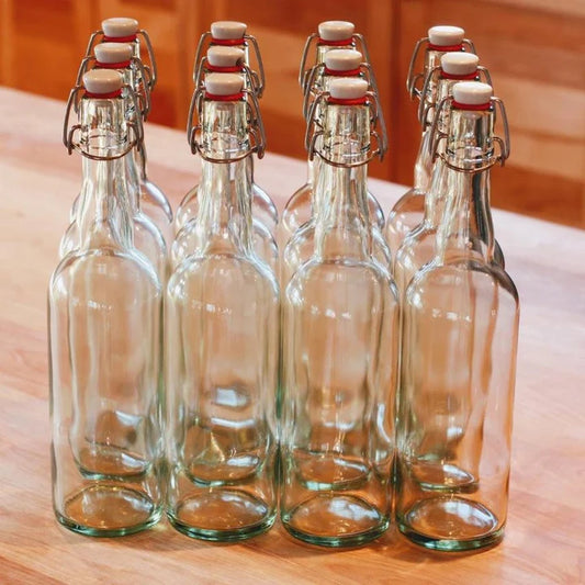 Glass Jar - Swing Top Glass Bottles - 750ml - (12 OR MORE CASE PRICE)