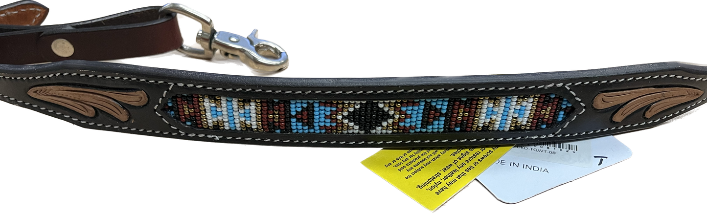 True North - Beaded Wither Strap w/ Turquoise & White Pattern