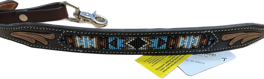 True North - Beaded Wither Strap w/ Turquoise & White Pattern