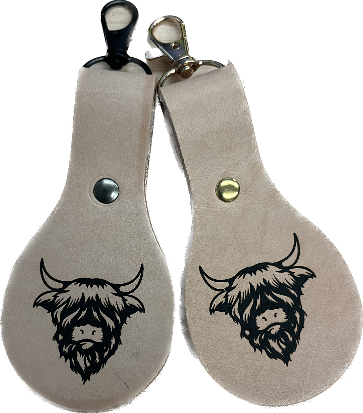 Hand made Leather Laser Engraved Key Fobs