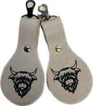 Hand made Leather Laser Engraved Key Fobs