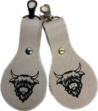 Hand made Leather Laser Engraved Key Fobs