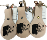 Hand made Leather Laser Engraved Key Fobs