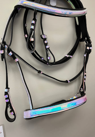 True North - English Bridle - Holographic w/Web Reins - Full Size