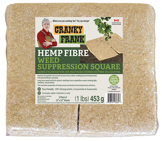 Cranky Frank Hemp - Weed Suppression Square - 12" x 12" - 5 Pack