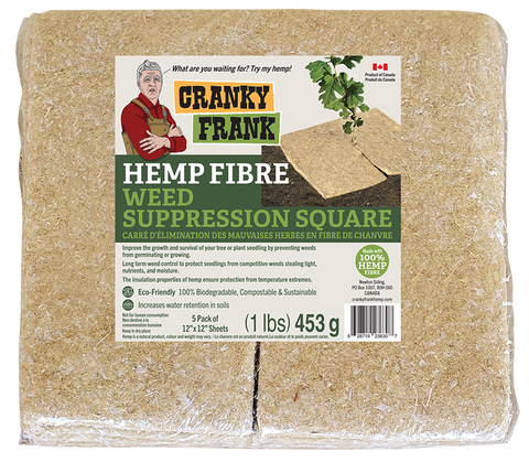 Cranky Frank Hemp - Weed Suppression Square - 12" x 12" - 5 Pack