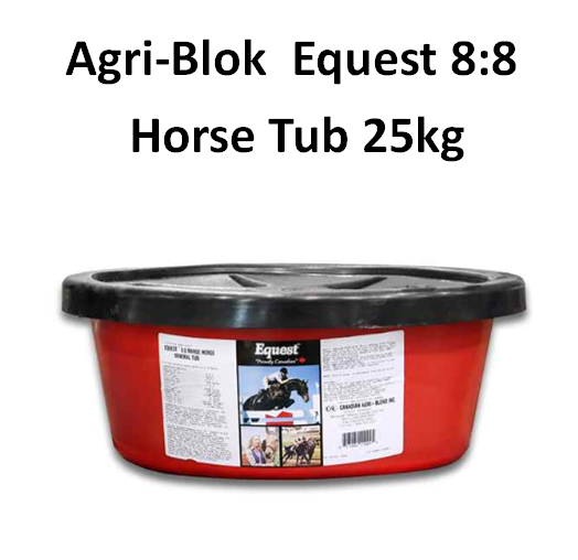Agri-Blok - Equest 8:8 Mineral - Tub with Lid - 25kg/55lbs