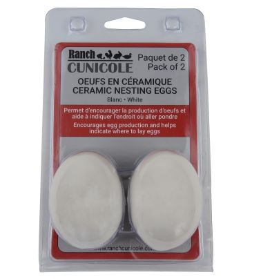 RC - Ceramic Nesting Eggs - 2 Pack - White