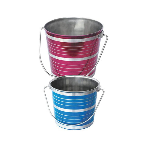 ***TN - Stainless Steel Pail - Assorted Colours - 4 Quart***