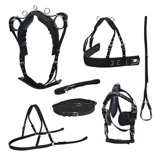 Mini Horse Harness - Deluxe Nylon and Padded Synthetic Leather - (Special Order)