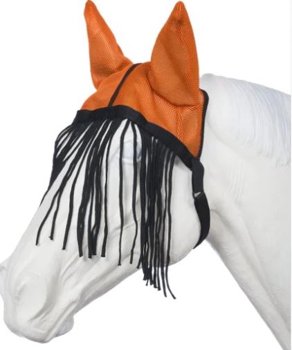 Tough1 - Deluxe Horse Nylon Fly Veil with Ear Covers