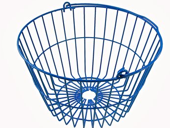 Wire Egg Basket - XLarge - Blue - Holds 12-15 Dozen