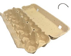 Egg Carton - Paper Pulp - 12 Egg Plain - No Printing - TN