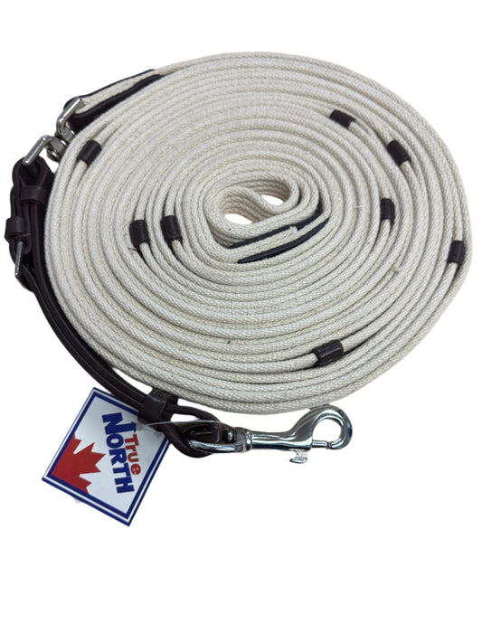 True North - 30' - Ribbed Cotton Web Lunge Line w/Scissor Snap