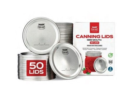 FORJARS - GEM Mouth Snap Lids - 50 Lids