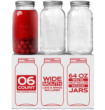 FORJARS - Wide Mouth Canning Jars - Case