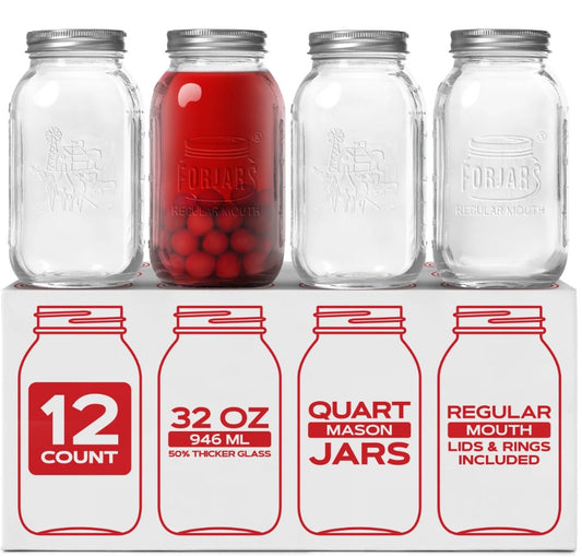 FORJARS - Wide Mouth Canning Jars - Case