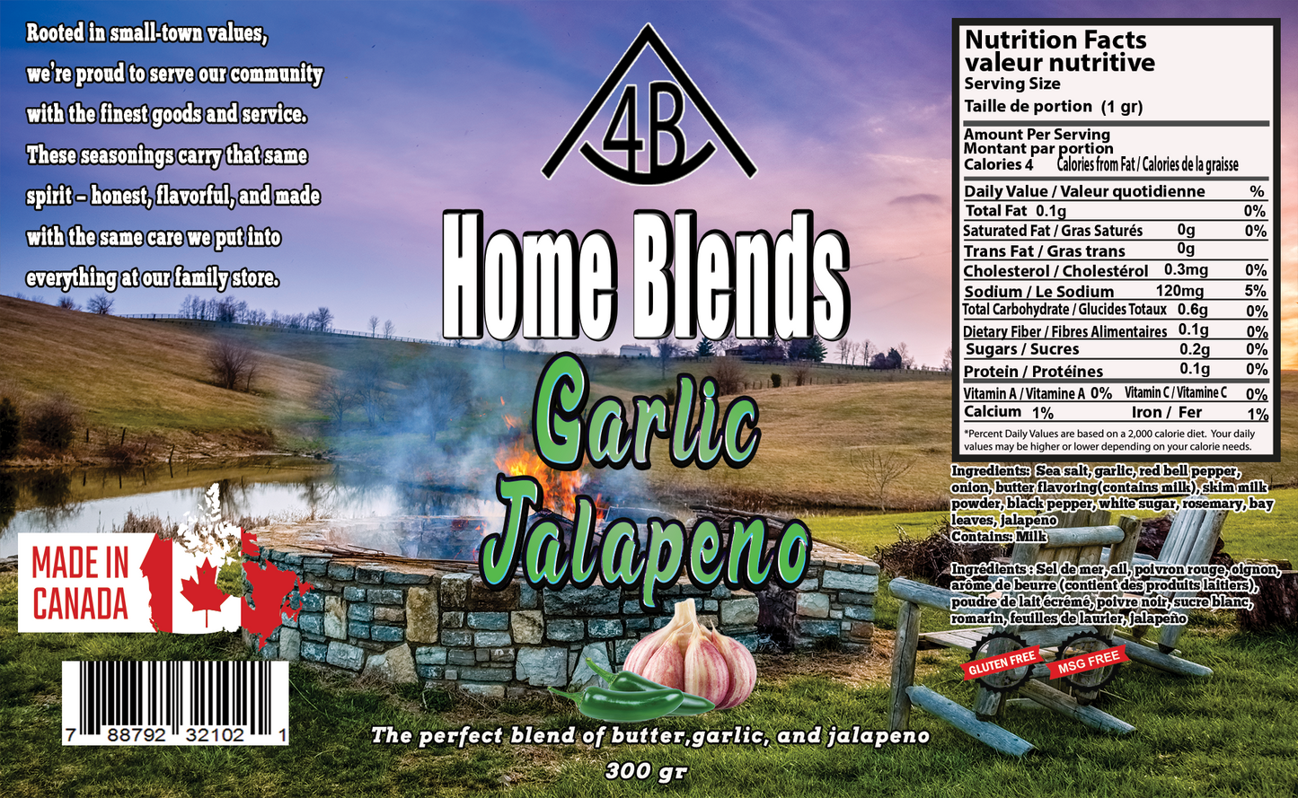 4B Home Blends Rubs & Spices - NEW LOOK & NEW FLAVOURS