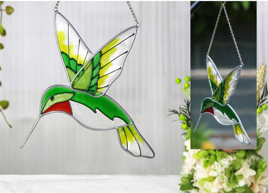 Giftware - Stained Glass Suncatcher - Hummingbird